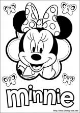 Minnie Mouse Coloring Sheets on Minnie Mouse